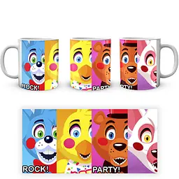 Кухоль GeekLand Five Nights At Freddys П'ять ночей з Фредді Мультяшні голови FN.02.392 330 мл білий - мініатюра 3