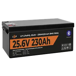 Акумулятор LP LiFePO4 25,6V - 230 Ah (5888Wh) (Smart BMS 150А) з BT пластик - мініатюра 4