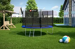 Батут Hop-Sport 10ft (305см) синій з зовнішньою сіткою - мініатюра 2