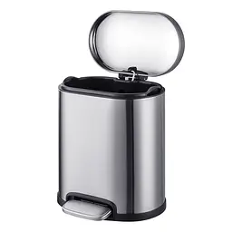 Відро для сміття з плавним закриттям овальне Mixxus Premium Topper-TC0205 SS Color 5л нержавіюча сталь MI7059, Нержавіюча сталь - мініатюра 9