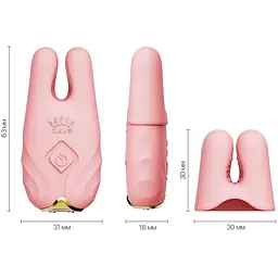 Смарт-вібратор для грудей Zalo Nave Coral Pink пульт ДУ - мініатюра 3