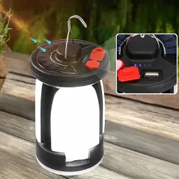 Туристичний ліхтар - лампа Springos 1500 lm акумуляторний з сонячною батареєю 150 V - мініатюра 7