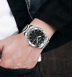 Наручний годинник Skmei 9293 Silver Black, 9293SIBK (18377) - мініатюра 9