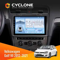 Штатна магнітола Volkswagen Golf 2012-2021 Silver Cyclone C10-012 4x64 DSP 4G Cyclone (НФ-00005323)