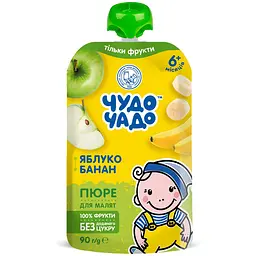 Пюре Чудо-Чадо Pouch Яблуко і банан без цукру, 90г
