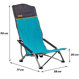 Крісло розкладне Uquip Sandy XL Blue/Grey (244030) - мініатюра 3