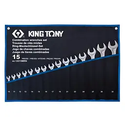 Набір ключів комбі 10-32 мм 15 одиниць KING TONY
