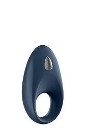 Ерекційне смарт-кільце з вібрацією Satisfyer Mighty One, 9х2.8 см (синій) - мініатюра 3