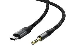 Адаптер Acefast J11 USB Type-C - аудио 3.5 мм 1 м Black (6974316285274) - мініатюра 2