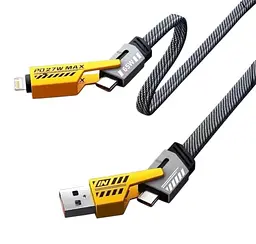 Кабель для быстрой зарядки No Brand 4в1 PD 60W 1.5 м Черный (SH0000413)