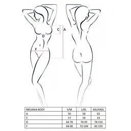 Боді Passion MELANIA Body black L/XL - мініатюра 5