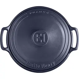 Каструля Emile Henry Sublime з кришкою керамічна 38.5х34х8.5 см 3.2 л синя (664793) - мініатюра 3
