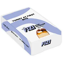 Уцінка. Набір батончик Fizi Protein Salted Caramel протеїновий у шоколаді 40 г х 10 шт. шоу-бокс  - мініатюра 3