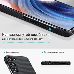 Оригінальний протиударний чохол для Samsung Galaxy S23 Plus (S916) Pitaka MagEZ MagSafe Case 3 Twill Black/Grey - мініатюра 10