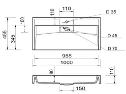 Раковина Adamant Vision 100 white 4824296205001, Білий - мініатюра 6