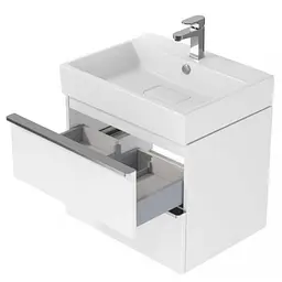 Тумба для ванної кімнати Cersanit Virgo 60 см Білий/Чорний S522-018 30412 - мініатюра 3