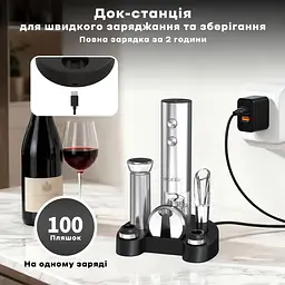 Набір для вина Xiaomi Circle Joy Stainless Steel Rechargeable Electric Wine Set (CJ-EKPQ-TZ01) - мініатюра 5