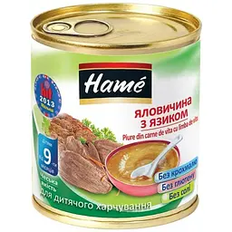 Дитяче пюре Hame яловичина з язиком, 100 г (8595139764845)