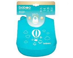 Силіконовий нагрудник з кишенею Baboo, синій (90446) - мініатюра 6
