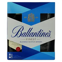 Уцінка. Набір Віскі Ballantine's Finest 40% 0.7 л + 2 келихи (732960) 