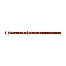 Нашийник для собак Collar, шкіряний, подвійний, з шипами, 48-63х3,5 см, коричневий - мініатюра 2