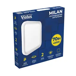 Світильник LED ДББ MILAN 70W 4500K IP20 квадрат Violux ( 200100 ) - мініатюра 10