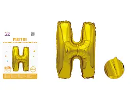 Куля фольгована золота літера H 40 см