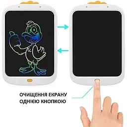 Дитячий LCD планшет для малювання Beiens Каченя 10” Multicolor білий (К1001white) - мініатюра 5