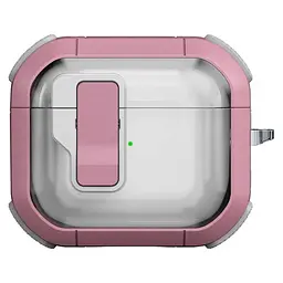 Футляр протиударний Locking Button для навушників Airpods 3 Pink