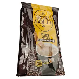 Напій кавовий Aroma Gold 3 в 1 з коричневим цукром 170 г (10 шт. х 17 г) (895300) - мініатюра 2