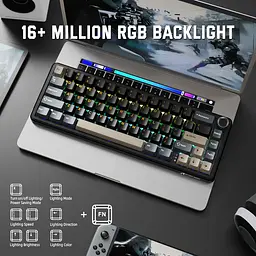 Ігрова механічна клавіатура Attack Shark X66 / 60% / Три режими підключення / Strawberry Switch / Beige - мініатюра 4
