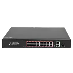 Комутатор мережевий POE GV-010-D-16+2 PG+1 SFP - мініатюра 2