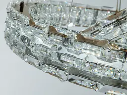 Підвісна LED-люстра Diasha 7896/600+400S-gold з двома кришталевими кільцями, пультом, 54 W, Gold, 60 см, 12-20m2 - мініатюра 6