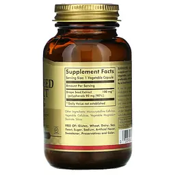 Натуральна добавка Solgar Grape Seed Extract 100 mg, 60 вегакапсул - мініатюра 3