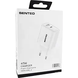 Мережевий зарядний пристрій Senteo T-06 PD+QC3.0 45 Вт білий [175165] - мініатюра 2
