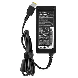 Блок живлення для ноутбука Lenovo 20V 3.25A 65W USB+pin (Square 5 Pin DC Plug) чорний RECTANGULAR - мініатюра 2