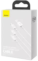 Кабель Baseus Superior Series Fast Charging 3-in-1 Cable USB to MicroUSB+Lightning+Type-C 3.5A 1m P10320105221 - мініатюра 6