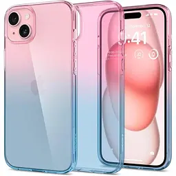 Оригінальний чохол Spigen Liquid Crystal Flex для iPhone 15 (6.1") Gradation Pink ACS06787 - мініатюра 2