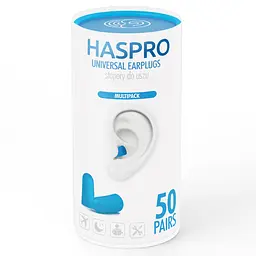 Пінні беруші для сну 50 пар HASPRO TUBE50 SNR 38 дБ Сині (1124-02) - мініатюра 5