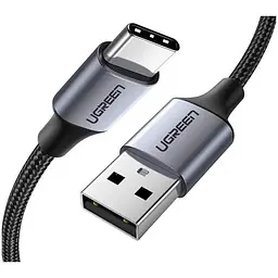 Дата кабель USB 2.0 AM to USB-C 1.5m US288 Aluminum Braid (Black) Ugreen (60127)
