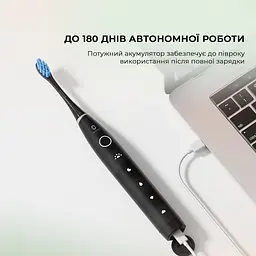 Розумна зубна електрощітка Oclean Flow S Electric Toothbrush Black (6970810557343) - мініатюра 10