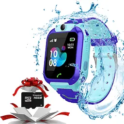 Дитячий смарт-годинник c GPS Smart baby watch TD07S + камера Блакитний + карта пам'яті micro KINGSTON 16Gb - мініатюра 2