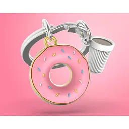 Брелок Metalmorphose Donut with Coffee Cup (8000020593045) - мініатюра 5