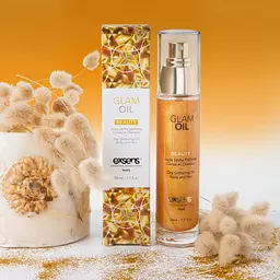 Суха олія для тіла та волосся Exsens Glam Oil з шимером 50 мл - мініатюра 2