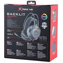 Навушники Xtrike Me Gaming RGB Backlight GH-509 чорні - мініатюра 2