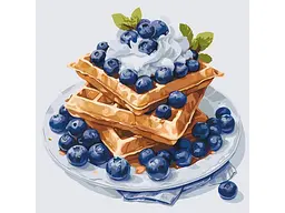 Картина за номерами Чорничний десерт, Art Craft (40х40 см)