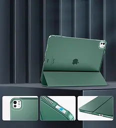 Чохол-книжка BeCover Tri Fold Hard для Apple iPad Pro 13" M4 2024 Темно-зелений (711731) - мініатюра 3