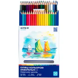 Олівці кольорові Kite Classic акварельні, 36 кольорів (K-1052) - мініатюра 4