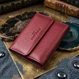 Шкіряний жіночий гаманець з монетницею ST Leather 19492 бордовий - мініатюра 1