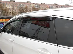 Дефлектори вікон вітровики для Opel Insignia 2009- Combi З Молдингом Хром - мініатюра 4
